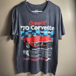 GM Official Hybrid Apparel Mens |L| Gray '70 Corvette SS Tee